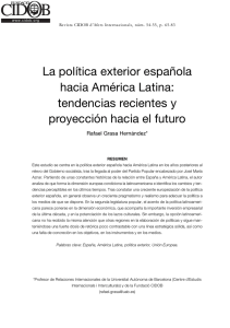 La política exterior española hacia América Latina