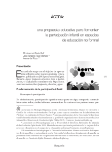 ÁGORA: una propuesta educativa para fomentar la participación