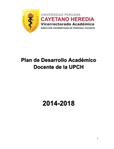 Plan de Desarrollo Académico Docente de la Universidad