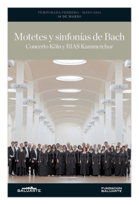 Motetes y sinfonías de Bach