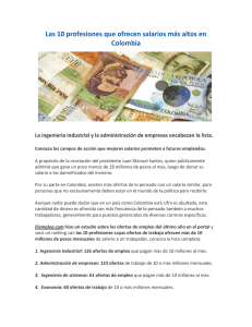 Las 10 profesiones que ofrecen salarios más altos en Colombia