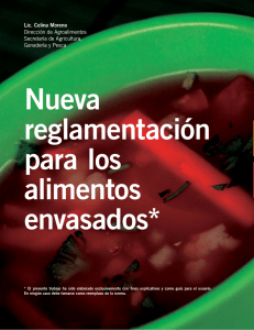 Nueva reglamentación para los alimentos envasados