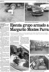 Ejecuta grupo armado a Margarito Montes Parra