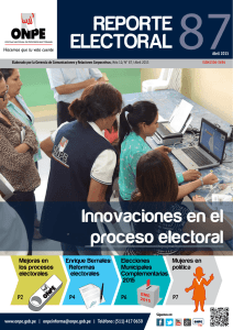 Innovaciones en el proceso electoral