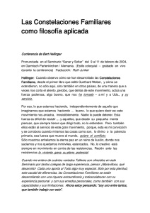 Las Constelaciones Familiares como filosofía aplicada