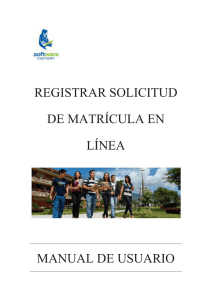 Registrar Solicitud de Matrícula en Línea