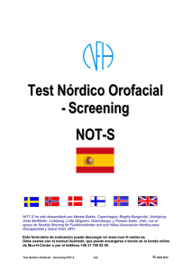 Test Nórdico Orofacial -Screening NOT-S - Mun-H