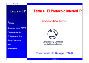 Tema 4. El Protocolo Interred IP