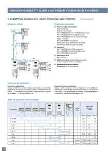 Videoportero digital 3 + coaxial o par trenzado o Esquemas de