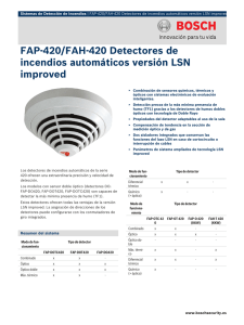 FAP-420/FAH-420 Detectores de incendios automáticos versión