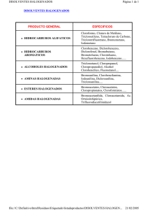 DISOLVENTES HALOGENADOS PRODUCTO GENERAL
