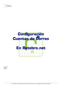 Configuración Cuentas de Correo En Retebro.net