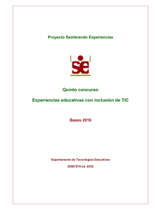 Quinto concurso Experiencias educativas con inclusión de TIC