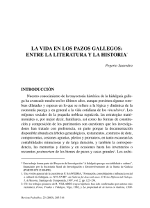 la vida en los pazos gallegos: entre la literatura y la historia