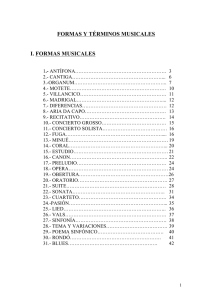 formas y términos musicales