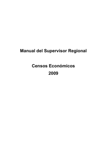 Manual del Supervisor Regional Censos Económicos 2009