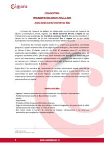 Convocatoria MCD ARGELIA 2015 - Cámara de Comercio de Badajoz