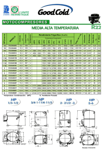 Compresores L`H media alta temperatura R22