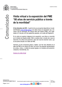 Visita virtual a la exposición del PME
