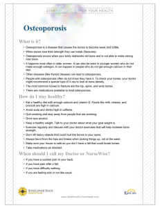 Osteoporosis - Sunflower Health Plan