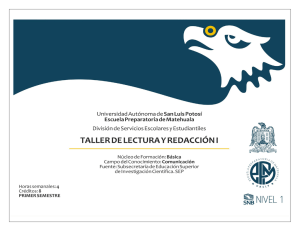 taller de lectura y redacción i - Escuela Preparatoria de Matehuala