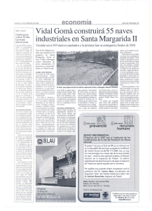 Vidal GOmaconstruirá 55 naves industriales en Santa Margarida n