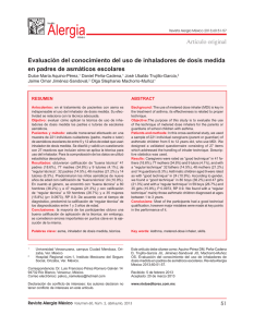 Evaluación del conocimiento del uso de inhaladores de dosis