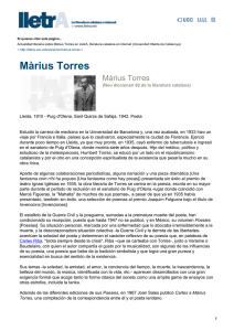 Màrius Torres en lletrA, la literatura catalana en internet
