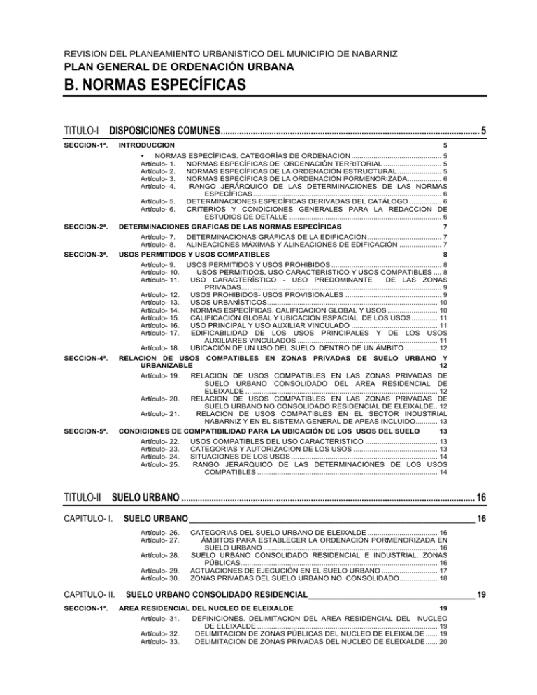 B Normas Específicas