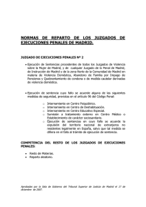 NORMAS DE REPARTO DE LOS JUZGADOS DE EJECUCIONES