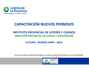 Manual de Capacitación - Lotería de la Provincia