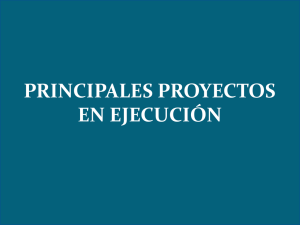 PRINCIPALES PROYECTOS EN EJECUCIÓN