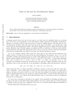 Value at risk and the diversification dogma