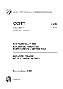 UIT-T Rec. E.230 (08/92) Duración tasable de las