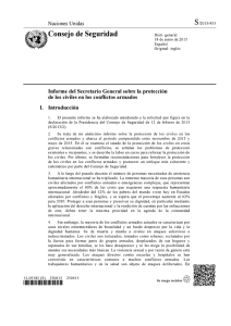 Informe del Secretario General sobre la protección de los civiles en