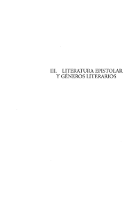 iii. literatura epistolar y géneros literarios