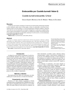 Endocarditis por Coxiella burnetii: fiebre Q Coxiella burnetii