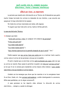 QUÉ HACER CON EL CORREO BASURA (Electrónico, Postal y