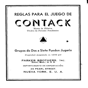 Page 1 REGLAS PARA EL JUEGO DE CONTACK Marca. de