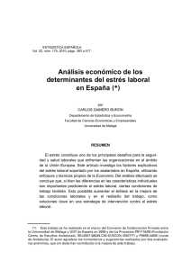Análisis económico de los determinantes del estrés laboral en España