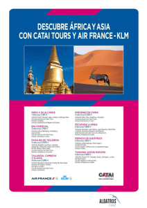 DESCUBRE ÁFRICAYASIA CON CATAI TOURS Y AIR FRANCE