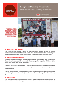Long Term Planning Framework Belize Red Cross Society 2012-2015