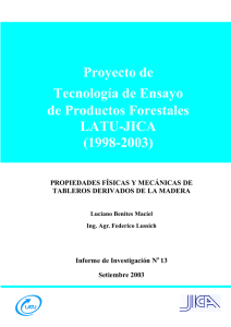 Proyecto de Tecnología de Ensayo de Productos Forestales LATU