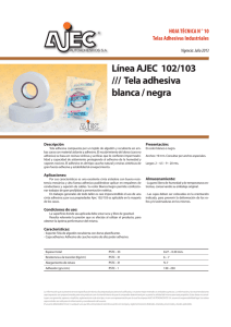 Línea AJEC 102/103 /// Tela adhesiva blanca / negra