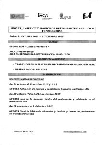 MF0257_1 -SERVICIO BÁSICO DE RESTAURANTE Y BAR 120 H