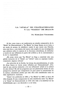 LA "ATALA" DE CHATEAUBRIAND Y LA "l\1ARIA" DE ISAACS - 53-