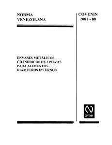 NORMA VENEZOLANA ENVASES METÁLICOS