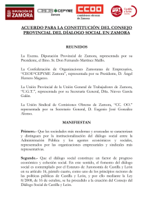acuerdo para la constitución del consejo provincial del díalogo