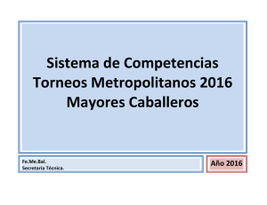 Sistema de Competencias Torneos Metropolitanos 2016