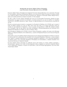 Designación del doctor Rafael Velasco Fernández como Secretario